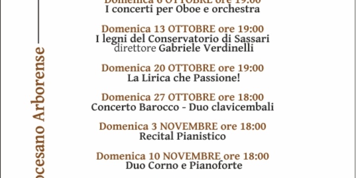 Domenica in concerto con i legni del Conservatorio di Sassari 