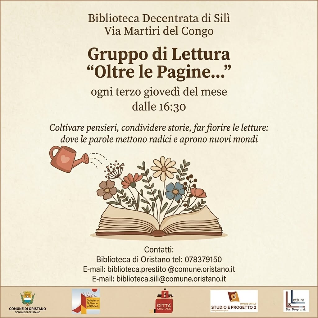 Visualizza la notizia: Gruppo di lettura "Oltre le pagine..." biblioteca decentrata di Silì