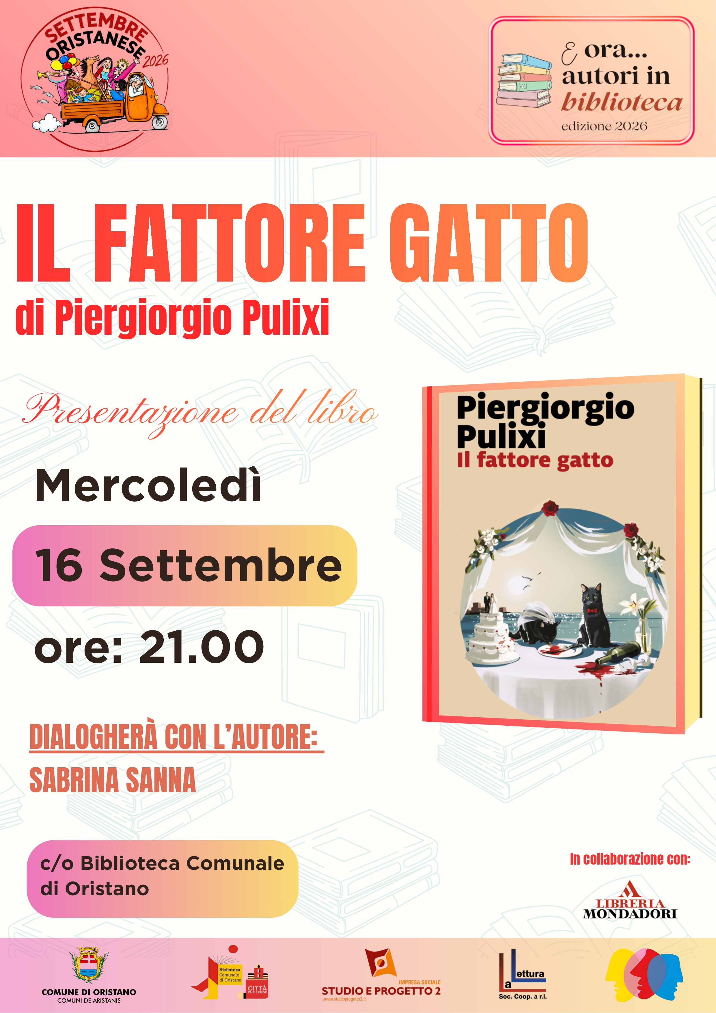 Visualizza la notizia: "E...ora autori in Biblioteca" Settembre Oristanese 2° evento